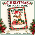 Personalized Christmas Gift Card Book & Money Holder – Christmas Joy Reindeer, 12 Pages