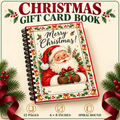 Personalized Christmas Gift Card Book & Money Holder – Classic Santa, 12 Pages