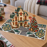 Royal Christmas House Pop-Up Card – 3D Greeting Card & Christmas Gift