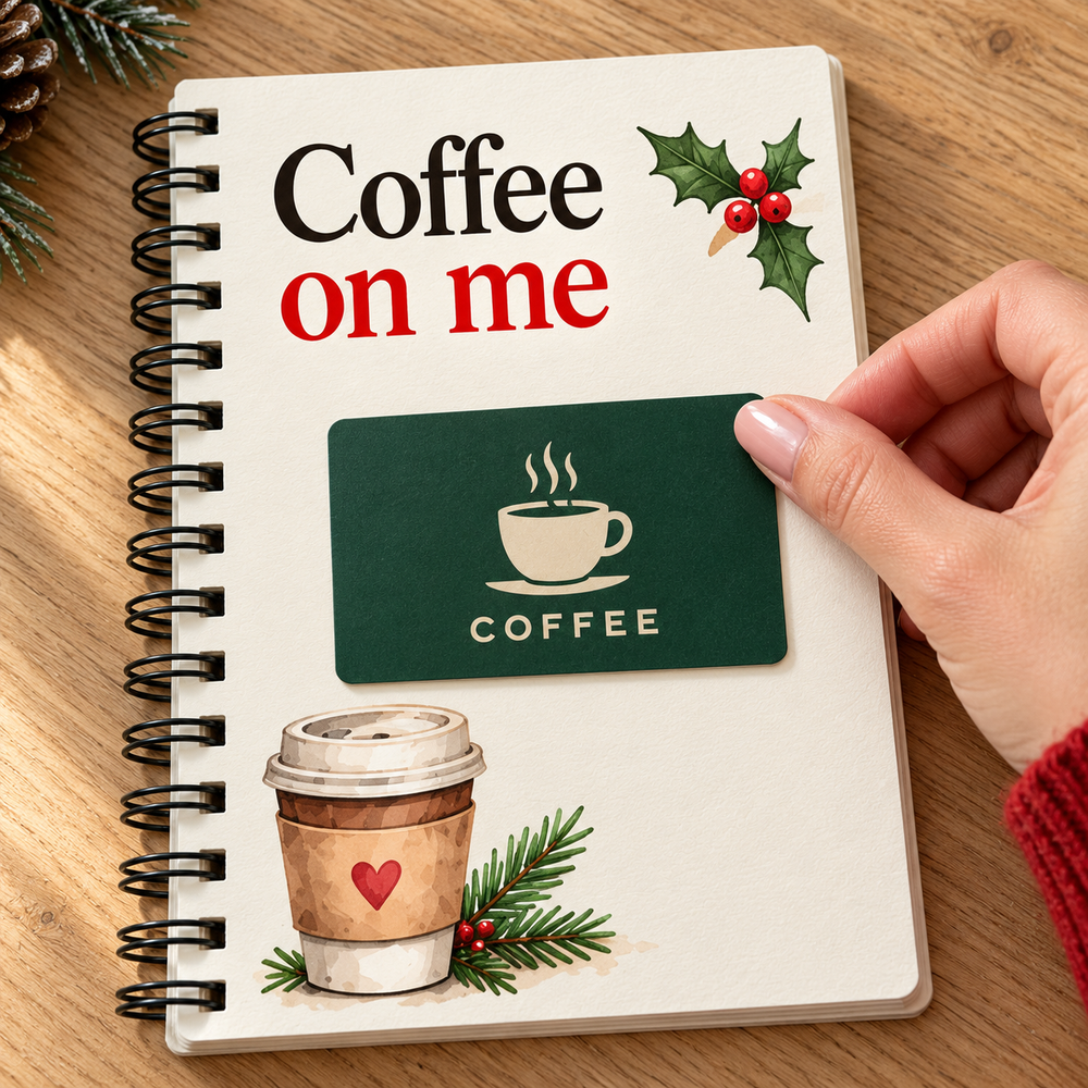 Personalized Christmas Gift Card Book & Money Holder – Classic Santa, 12 Pages