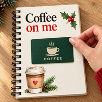 Personalized Christmas Gift Card Book & Money Holder – Classic Santa, 12 Pages