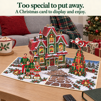 Personalized Christmas Family Pop-Up Card with Photos & Names – Santa’s Elf Family