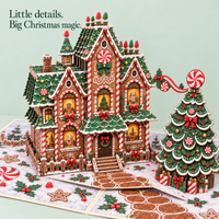 Gingerbread House Christmas Pop-Up Card – 3D Greeting Card & Christmas Gift