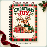 Personalized Christmas Gift Card Book & Money Holder – Christmas Joy Reindeer, 12 Pages