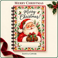 Personalized Christmas Gift Card Book & Money Holder – Classic Santa, 12 Pages