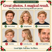 Personalized Christmas Family Pop-Up Card with Photos & Names – Royal Christmas