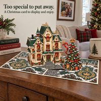 Royal Christmas House Pop-Up Card – 3D Greeting Card & Christmas Gift