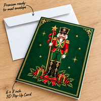 Personalized Christmas Family Pop-Up Card with Photos & Names – Royal Christmas