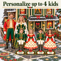 Personalized Christmas Family Pop-Up Card with Photos & Names – Royal Christmas