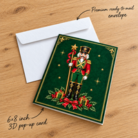 Nutcracker Christmas House Pop-Up Card – 3D Greeting Card & Christmas Gift