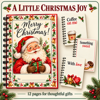 Personalized Christmas Gift Card Book & Money Holder – Classic Santa, 12 Pages