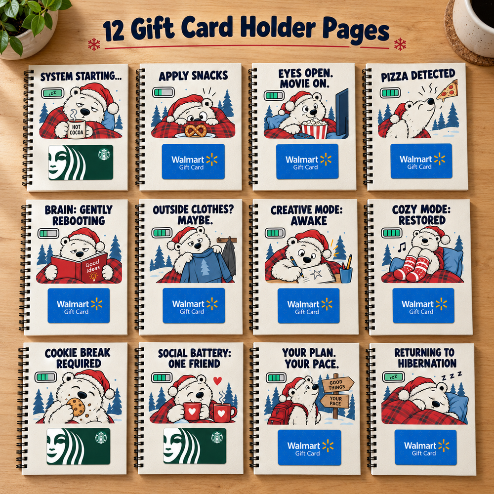 Personalized Christmas Gift Card Book & Money Holder DIY for Kids, Teens & Adults – Do Not Wake
