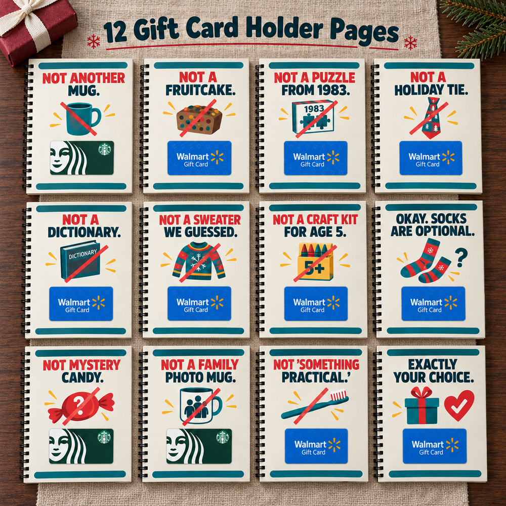 Personalized Christmas Gift Card Book & Money Holder DIY for Kids, Teens & Adults – Not Socks