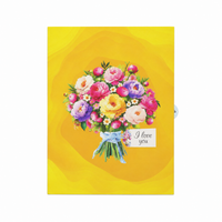Peony Bouquet & Butterflies Pop-Up Card