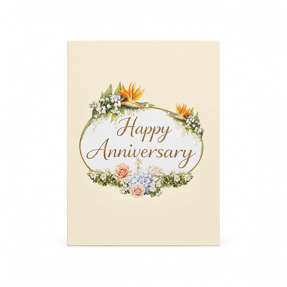 Cockatoo Garden 25th Anniversary Pop-Up Card