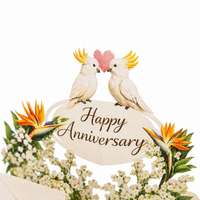 Cockatoo Garden 25th Anniversary Pop-Up Card