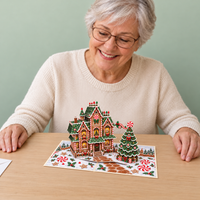 Gingerbread House Christmas Pop-Up Card – 3D Greeting Card & Christmas Gift