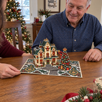 Royal Christmas House Pop-Up Card – 3D Greeting Card & Christmas Gift