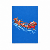 Santa’s Sleigh Christmas Pop-Up Card – 3D Greeting Card & Christmas Gift