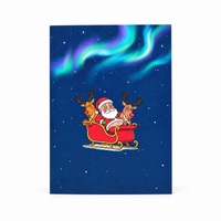 Tipsy Santa Christmas Pop-Up Card – Funny 3D Greeting Card & Christmas Gift