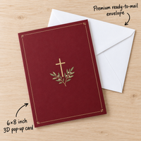 Christmas Church & Bible Pop-Up Card – 3D Greeting Card & Christmas Gift