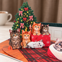 Cozy Christmas Kittens Pop-Up Card – 3D Greeting Card & Christmas Gift for Cat Lovers