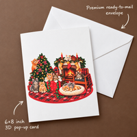 Cozy Christmas Kittens Pop-Up Card – 3D Greeting Card & Christmas Gift for Cat Lovers