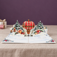 Santa’s Christmas Hot Air Balloon Pop-Up Card – 3D Greeting Card & Christmas Gift