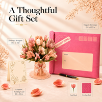 Pink Tulip Pop-Up Bouquet – 3D Paper Flower Bouquet & Gift