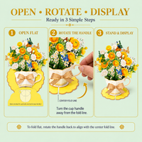 Yellow Butterfly Teacup Pop-Up Bouquet – 3D Flower Gift