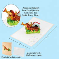Dachshund & Butterfly Pop-Up Card – 3D Greeting Card & Dog Lover Gift