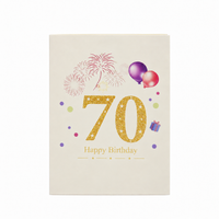 Golden 70th Birthday Pop-Up Card