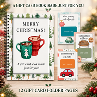 Soul of Papers - Christmas Gift Card Book for Kids, Teens & Adults – 12 -Pocket Accordion Gift Card & Money Holder