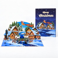 Snowy Christmas Village Pop-Up Card