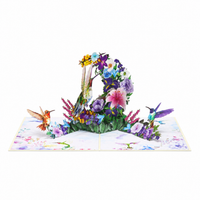 Hummingbird Floral Pop-Up Card