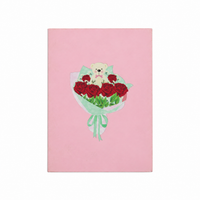 Teddy Bear & Red Roses Pop-Up Card – 3D Greeting Card & Memorable Anniversary Gift