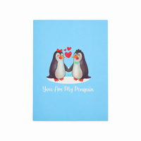 Penguin Pebble of Love Pop-Up Card