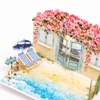 Bougainvillea Beach House Pop-Up Card