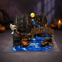 Haunted Castle Halloween Pop-Up Card – 3D Spooky Forest Greeting Card & Unique Halloween Gift