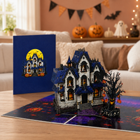 Haunted House Halloween Pop-Up Card – 3D Spooky Greeting Card & Unique Halloween Gift