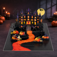 Haunted Castle Halloween Pop-Up Card – 3D Spooky Greeting Card & Unique Halloween Gift