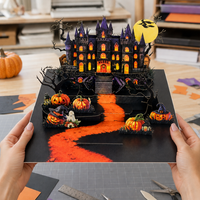 Haunted Castle Halloween Pop-Up Card – 3D Spooky Greeting Card & Unique Halloween Gift