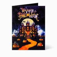 Haunted Castle Halloween Pop-Up Card – 3D Spooky Greeting Card & Unique Halloween Gift