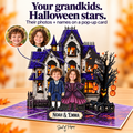 Gothic Halloween Kids/Grandkids Costume - Personalized Haunted House Pop-Up Card