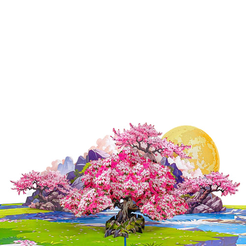Garden Fountain 3D Pop Up Card - Floral Water Feature with Butterflies and Roses