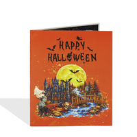 Haunted Castle Halloween Pop-Up Card – 3D Spooky Forest Greeting Card & Unique Halloween Gift