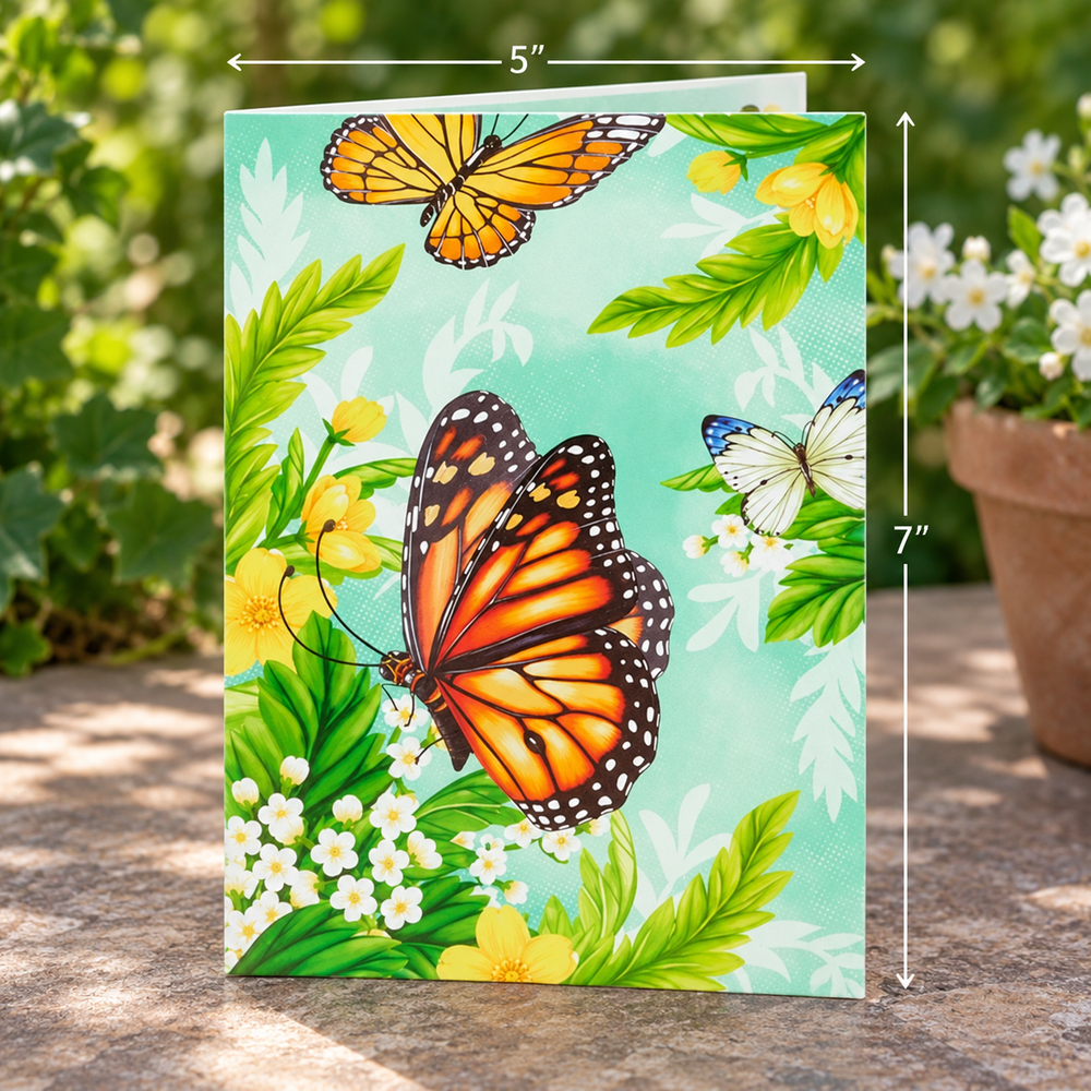 Happy Birthday Butterfly Pop-Up Card - 3D Floral Greeting Card & Unique Gift