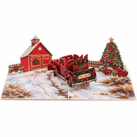 Christmas Dachshund Truck Pop-Up Card – 3D Greeting Card & Christmas Gift
