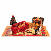 Cozy Christmas Dogs Pop-Up Card – 3D Greeting Card & Christmas Gift