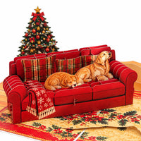 Cozy Christmas Dogs Pop-Up Card – 3D Greeting Card & Christmas Gift